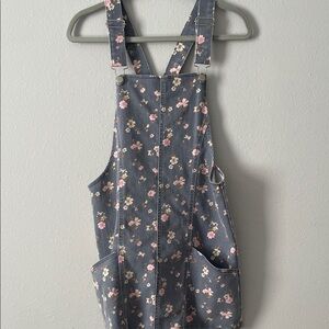 No Boundaries Floral Denim Dress
